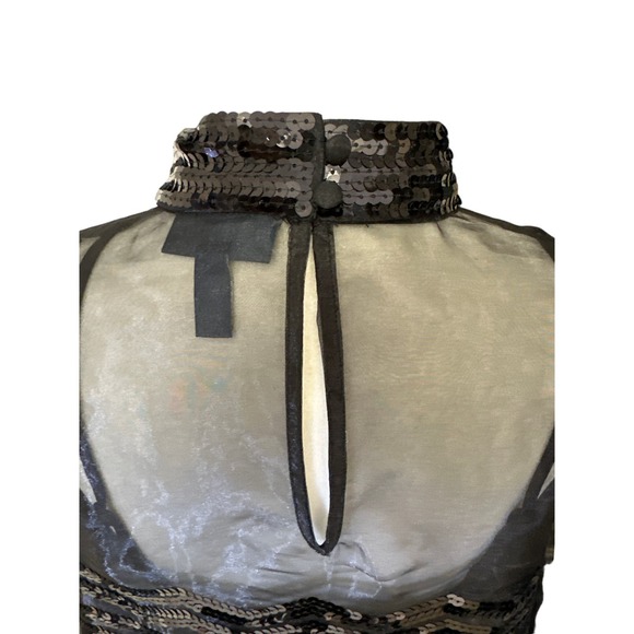 ModCloth Dress Women’s Small Sequin Sheer Black‎ - Picture 5 of 15